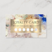 グリッターフェイク水彩及び金箔ロイヤリティカード 名刺 (正面)