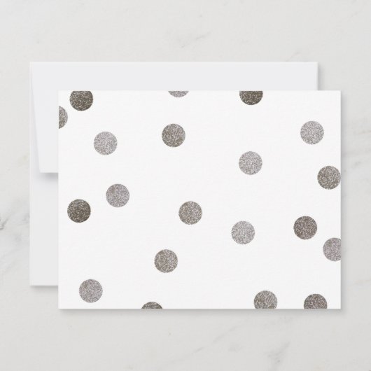グリッターフェイク水玉模様個人文房具 招待状 (裏面)