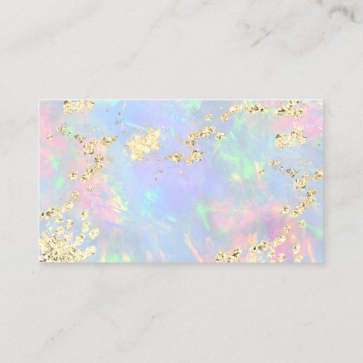 グリッターフェイク虹色オペ感謝していルのシミュレート 名刺 (裏面)