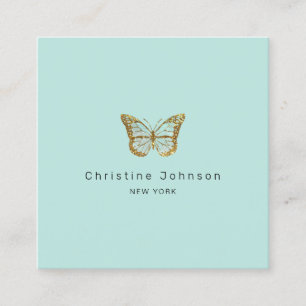 グリッターフェイク蝶 スクエア名刺