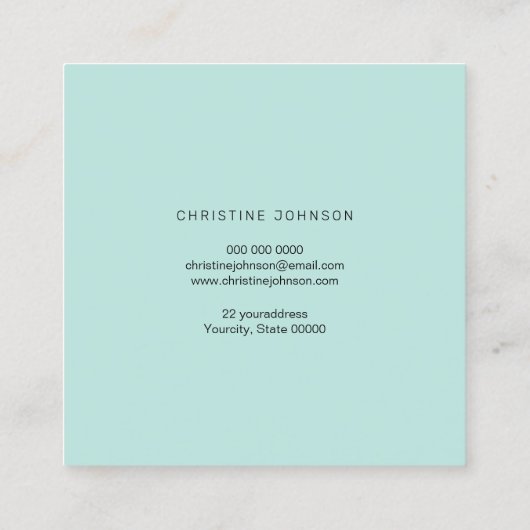 グリッターフェイク蝶 スクエア名刺 (裏面)