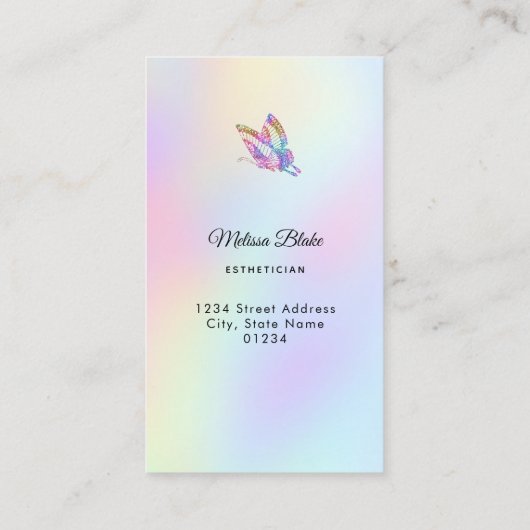 グリッターフェイク蝶 名刺 (裏面)
