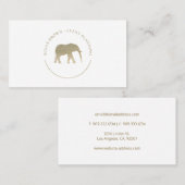 グリッターフェイク象のロゴ 名刺 (正面/裏面)