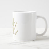 グリッターフェイク金ゴールドシャディブーツ ジャンボコーヒーマグカップ (右)