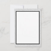 グリッターフェイク&ブラックフレーム3x5結婚式招待状 招待状 (裏面)