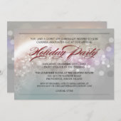 グリッターフェイク《写真》ぼけ味スターズ企業のホリデーパーティー 招待状 (正面/裏面)