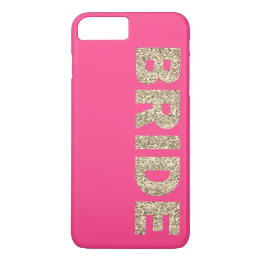 グリッターフェイクBride iPhone 7+ケース入りピンク Case-Mate iPhoneケース (裏面)