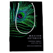 グリッターフェザーモダンボホシック ミディアムペーパーバッグ (正面)