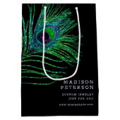 グリッターフェザーモダンボホシック ミディアムペーパーバッグ (裏面)