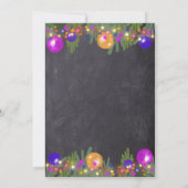 グリッターフェスティバルクリスマスリースディナーパーティーインヴィ 招待状 (裏面)