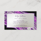 グリッターフォイルのカードに黒の名刺 名刺 (裏面)