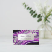 グリッターフォイルのカードに黒の名刺 名刺 (スタンド正面)