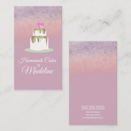 グリッターフォイル結婚ズケーキティエベーカリーベイカー 名刺