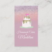 グリッターフォイル結婚ズケーキティエベーカリーベイカー 名刺 (正面)