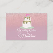 グリッターフォイル結婚ズケーキティエーベーカリーベーカー 名刺 (正面)