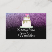 グリッターフォイル結婚ズケーキティエーベーカリーベーカー 名刺 (正面)