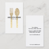 グリッターフフェイクォークとスプーン 名刺 (正面/裏面)