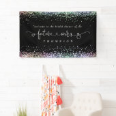 グリッターフューチャーミセス・ウェルカムブライダルシャワーブラック 横断幕 (インサイチュ)