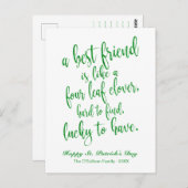 グリッターフレンドシップアイルランド諺セントパトリックの日 ポストカード (正面/裏面)