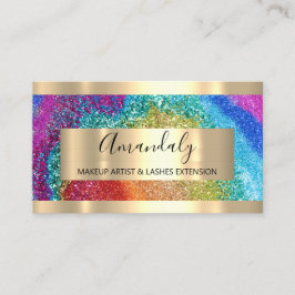グリッターフレームイベントプランナーレインボーホログラフ 名刺