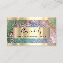 グリッターフレームイベントプランナー美しいスタジオスパ 名刺