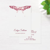 グリッターフレームピンクの弓イヤリングディスプレイカード (デスク)