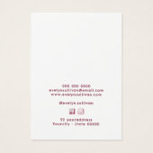 グリッターフレームピンクの弓イヤリングディスプレイカード (裏面)