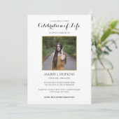 グリッターフレームフォトお祝いオブライフ招待状 招待状 (スタンド正面)