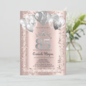 グリッターフレーム、シルバークラウン、バルーン 85周年 招待状 (スタンド正面)