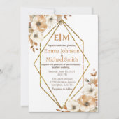 グリッターフレーム(花結婚式招待状) 招待状 (正面)