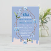 グリッターフレーム(花結婚式招待状) 招待状 (スタンド正面)