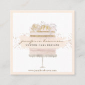 グリッターフローラケーキベーカリーペストリー スクエア名刺 (正面)