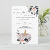 グリッターフローラパンプキンドットベビーシャワー 招待状 (スタンド正面)