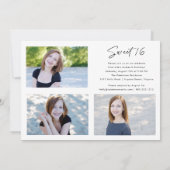 グリッターフローラ写真Sweet 16誕生日パーティー (裏面)