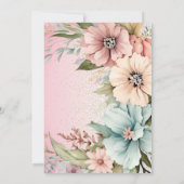 グリッターフローラ誕生日パーティー 招待状 (裏面)