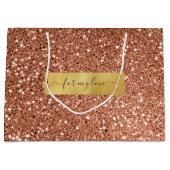 グリッターブラウンブロンズカスタムことわざ ラージペーパーバッグ (正面)