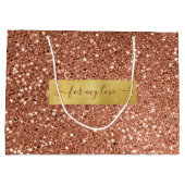グリッターブラウンブロンズカスタムことわざ ラージペーパーバッグ (裏面)