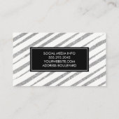 グリッターブラシストライプのストローク 名刺 (裏面)