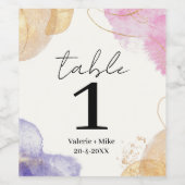 グリッターブラック書道表結婚数 ワインラベル (シングルラベル)