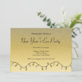 グリッターブラック金ゴールド新年のイブパーティー2023 招待状 (スタンド正面)