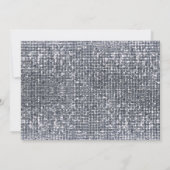 グリッターブラック/シルバー グラマラス リハーサルディナー 招待状 (裏面)