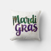 グリッターブラッシュストロークマルディグラ クッション (正面)