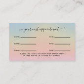 グリッターブルーアイラッシュエクステンションアポイントメント 名刺 (裏面)