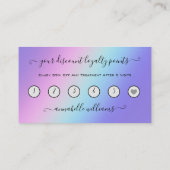 グリッターブルーアイラッシュエクステンションロイヤリティ 名刺 (裏面)