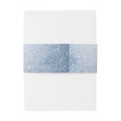 グリッターブルースノーフレーク冬の結婚式 招待状ベリーバンド (裏面例)