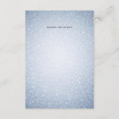 グリッターブルースノーフレーク冬ウェディング詳細カード エンクロージャーカード (裏面)