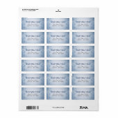 グリッターブルースノーフレーク冬季結婚式 ラベル (フルシート)