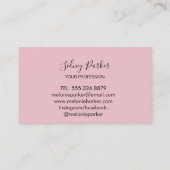 グリッターブルーピンク背景 名刺 (裏面)