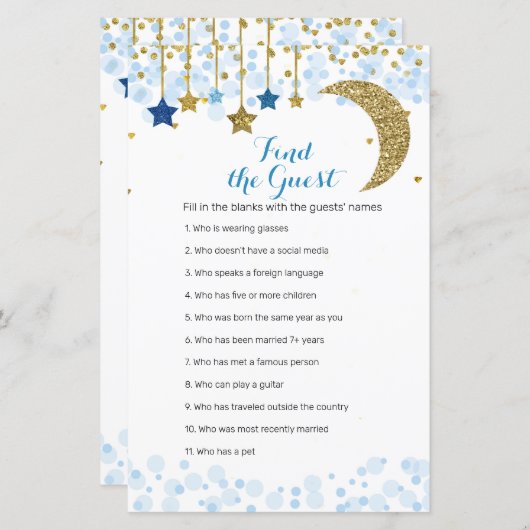 グリッターブルームーンウォーターの色を見つけるゲストゲーム (正面/裏面)