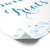 グリッターブルームーンウォーター色スイートトリートサイン ポスター (角)